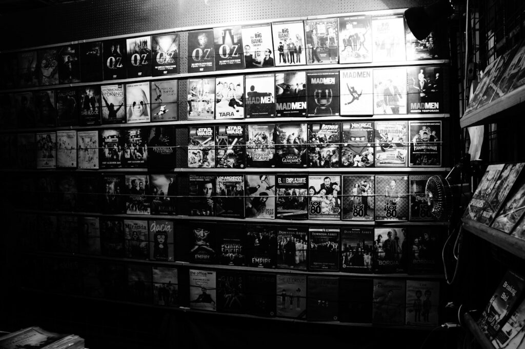 a room filled with lots of records and cds